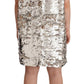 MSGM Elegant Sequined Boat Neck Mini Dress