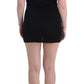 Roccobarocco Elegant Sleeveless Black Mini Dress with Gold Details