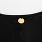 Roccobarocco Elegant Sleeveless Black Mini Dress with Gold Details