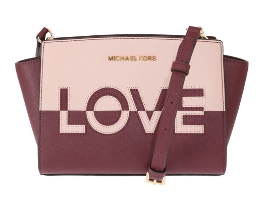 Michael Kors Elegant Bordeaux Selma Shoulder Bag