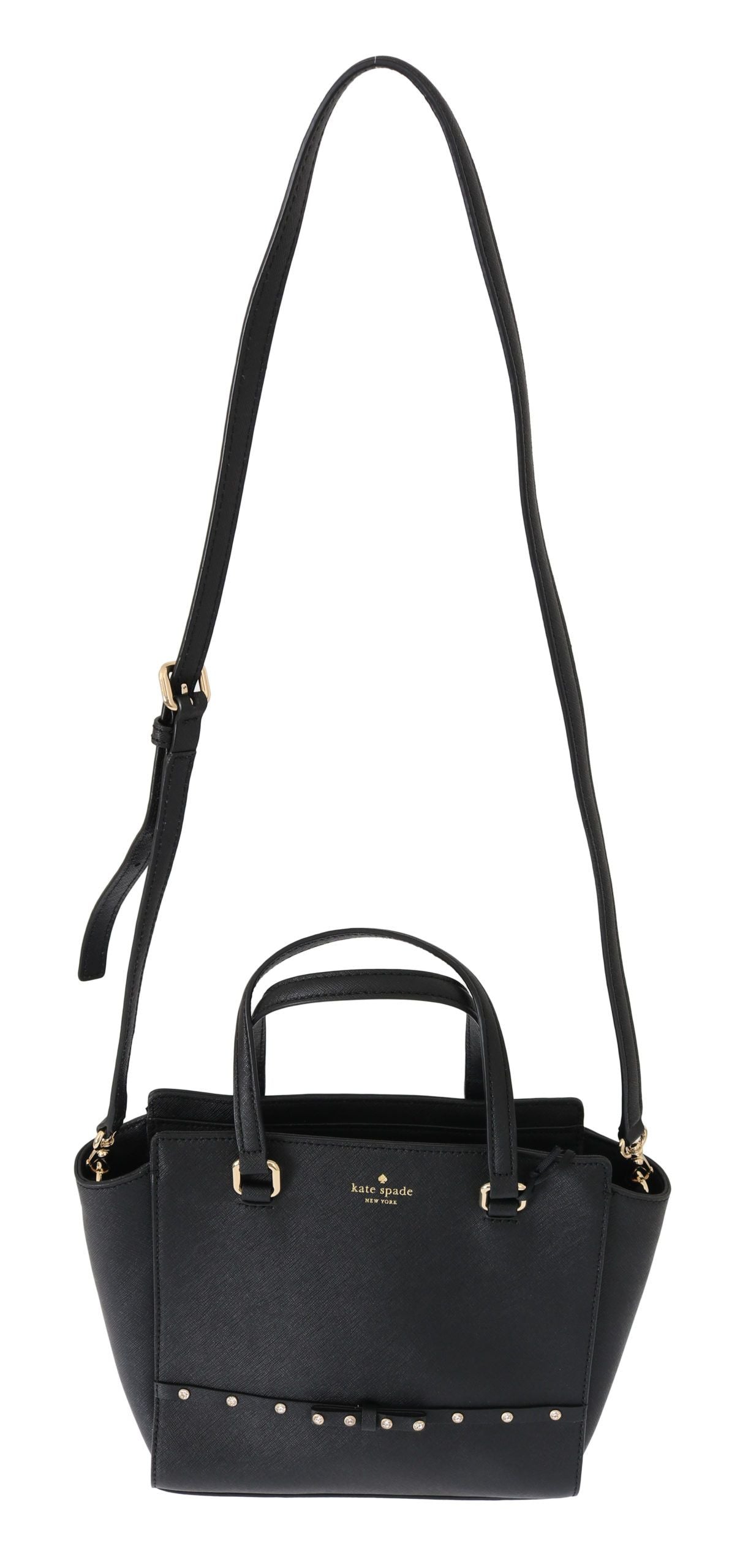 Kate Spade Elegant Black Leather Small Hadlee Shoulder Bag