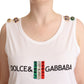 Dolce & Gabbana Elegant White Cotton Tank Top