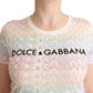 Dolce & Gabbana Chic White Logo Cotton Crewneck Tee