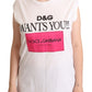 Dolce & Gabbana Chic White Cotton Crew Neck Tee