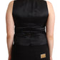 Dolce & Gabbana Elegant Black Wool Blend Waistcoat Vest Top