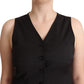 Dolce & Gabbana Elegant Black Wool Blend Waistcoat Vest Top