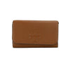 Tory Burch Thea Small Moose Pebble Leather Flat Wallet Crossbody Handbag Brown