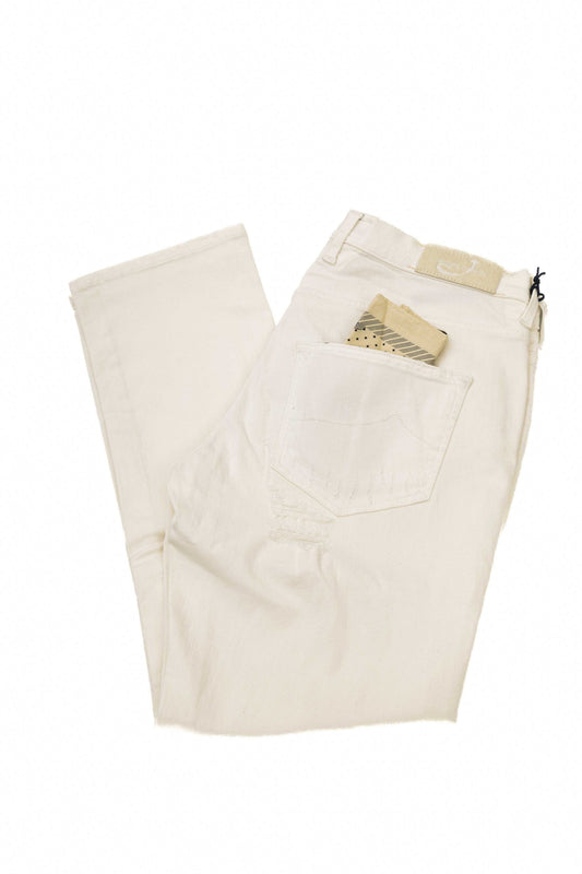 Jacob Cohen White Cotton Women Jeans