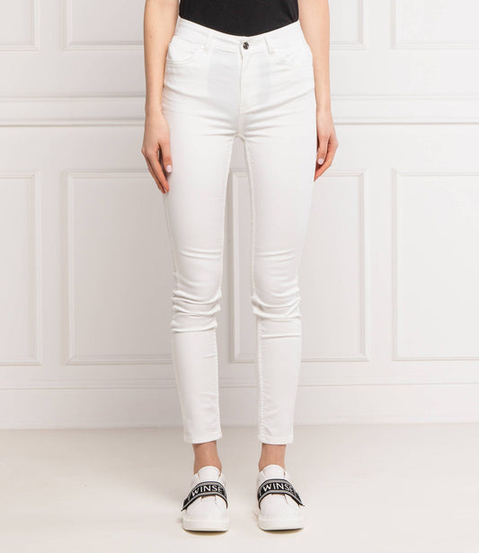 Silvian Heach Chic White Slim-Fit Women's Jeans