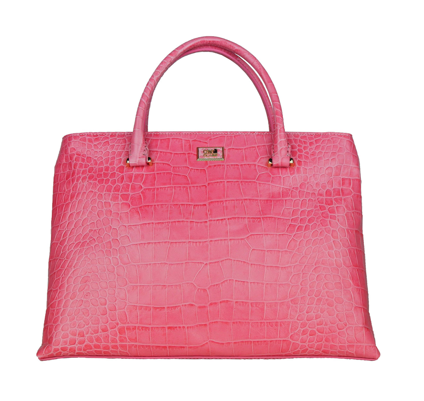 Cavalli Class Pink Vitello Leather Women Handbag