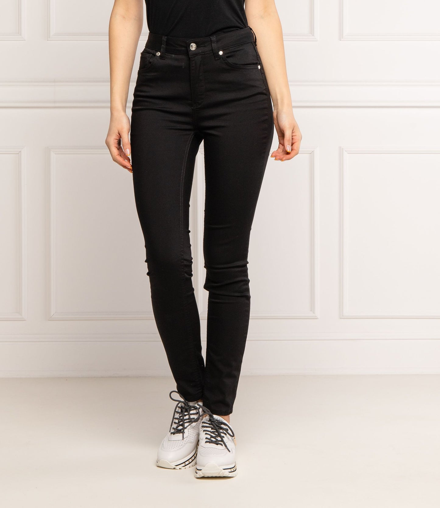 Silvian Heach Black Cotton Women's Slim Jean