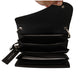 Dolce & Gabbana Elegant Black Leather Shoulder Bag with Silver Detailing