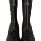 Patrizia Pepe Elegant Black Leather High Boots