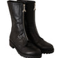 Patrizia Pepe Elegant Black Leather High Boots