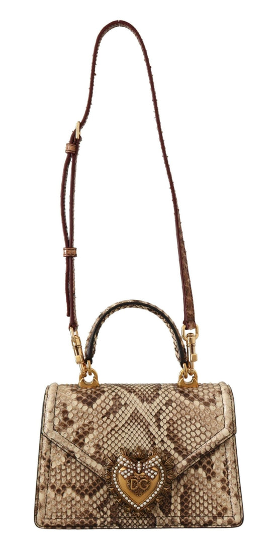 Dolce & Gabbana Exotic Python Devotion Shoulder Bag