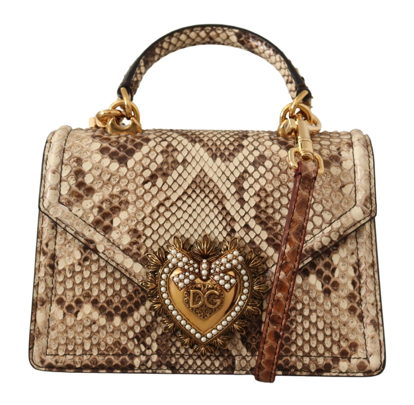 Dolce & Gabbana Exotic Python Devotion Shoulder Bag