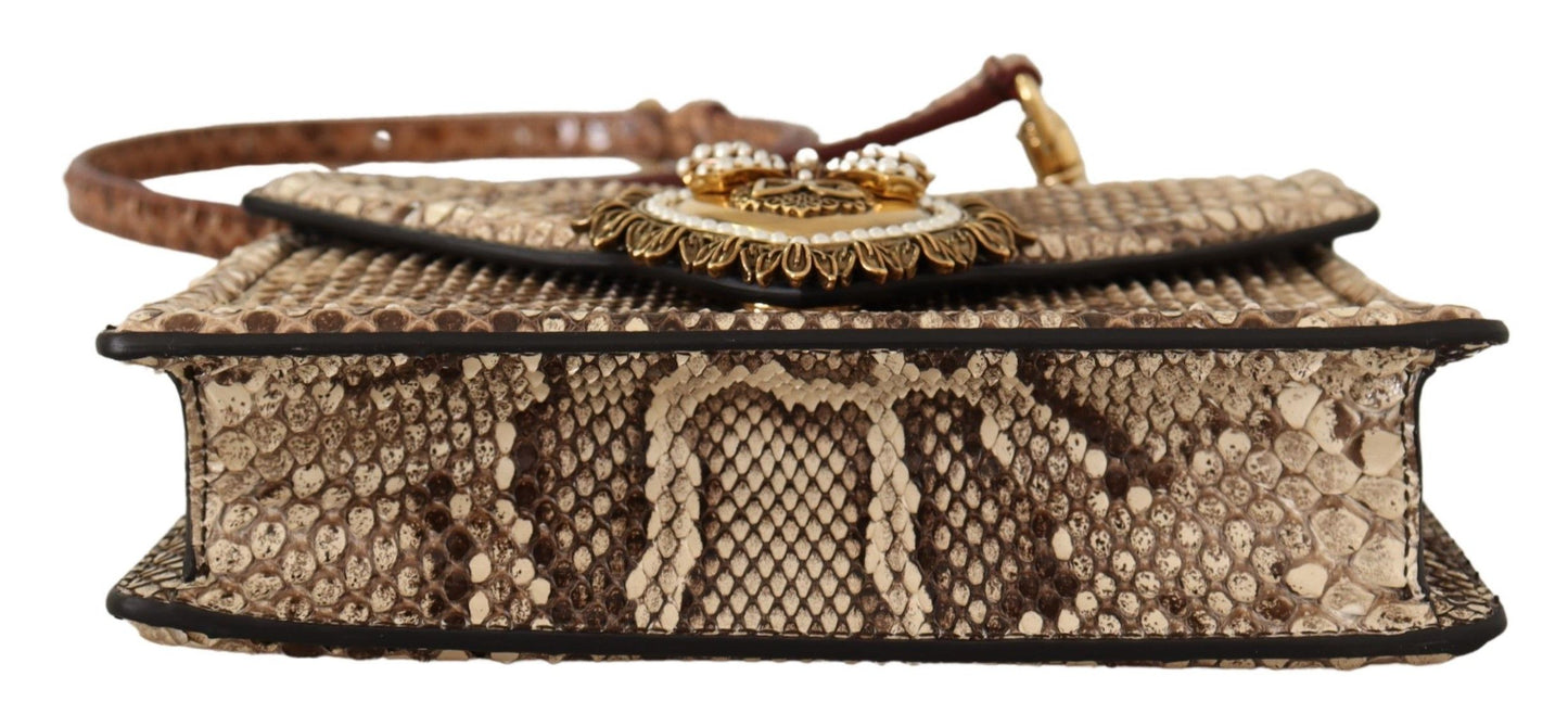 Dolce & Gabbana Exotic Python Devotion Shoulder Bag