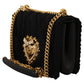 Dolce & Gabbana Sumptuous Black Wool-Cashmere Shoulder Bag