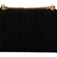 Dolce & Gabbana Sumptuous Black Wool-Cashmere Shoulder Bag