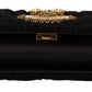 Dolce & Gabbana Sumptuous Black Wool-Cashmere Shoulder Bag