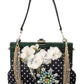 Dolce & Gabbana Elegant Floral & Polka Dot Evening Clutch