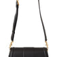 Dolce & Gabbana Elegant Black Leather Shoulder Bag with Gold Detailing