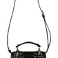 Dolce & Gabbana Elegant Monochrome Shoulder Purse with Pearl Detail