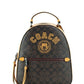 COACH Varsity Brown Buttercup Signature Coated Canvas Jordyn Backpack