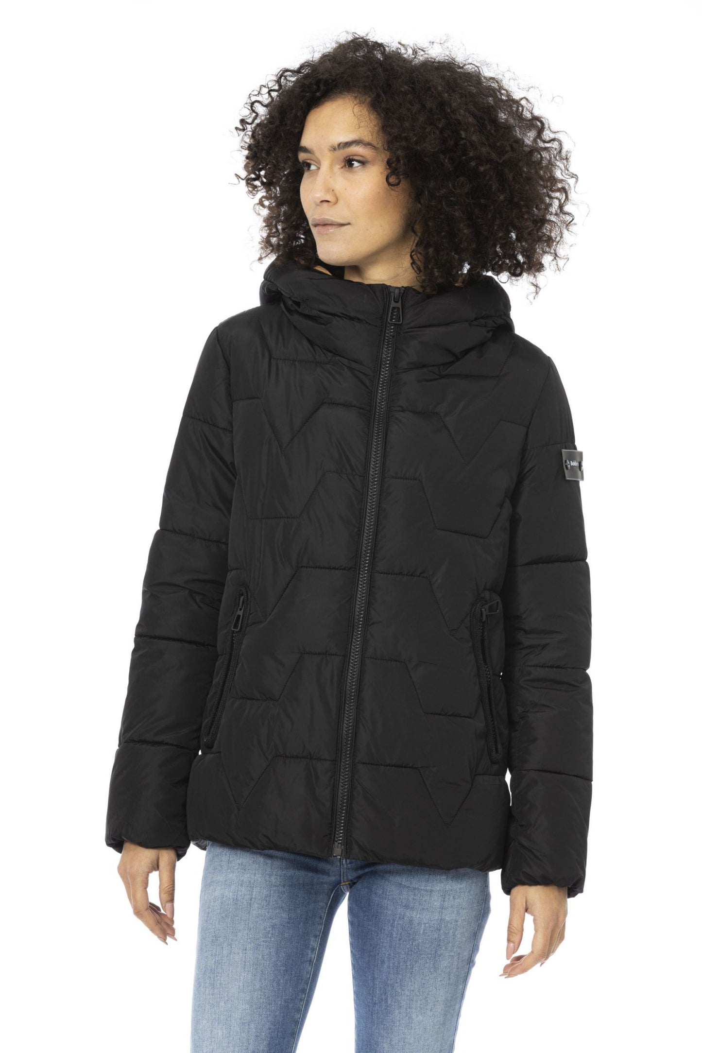 Baldinini Trend Black Polyester Women Jacket