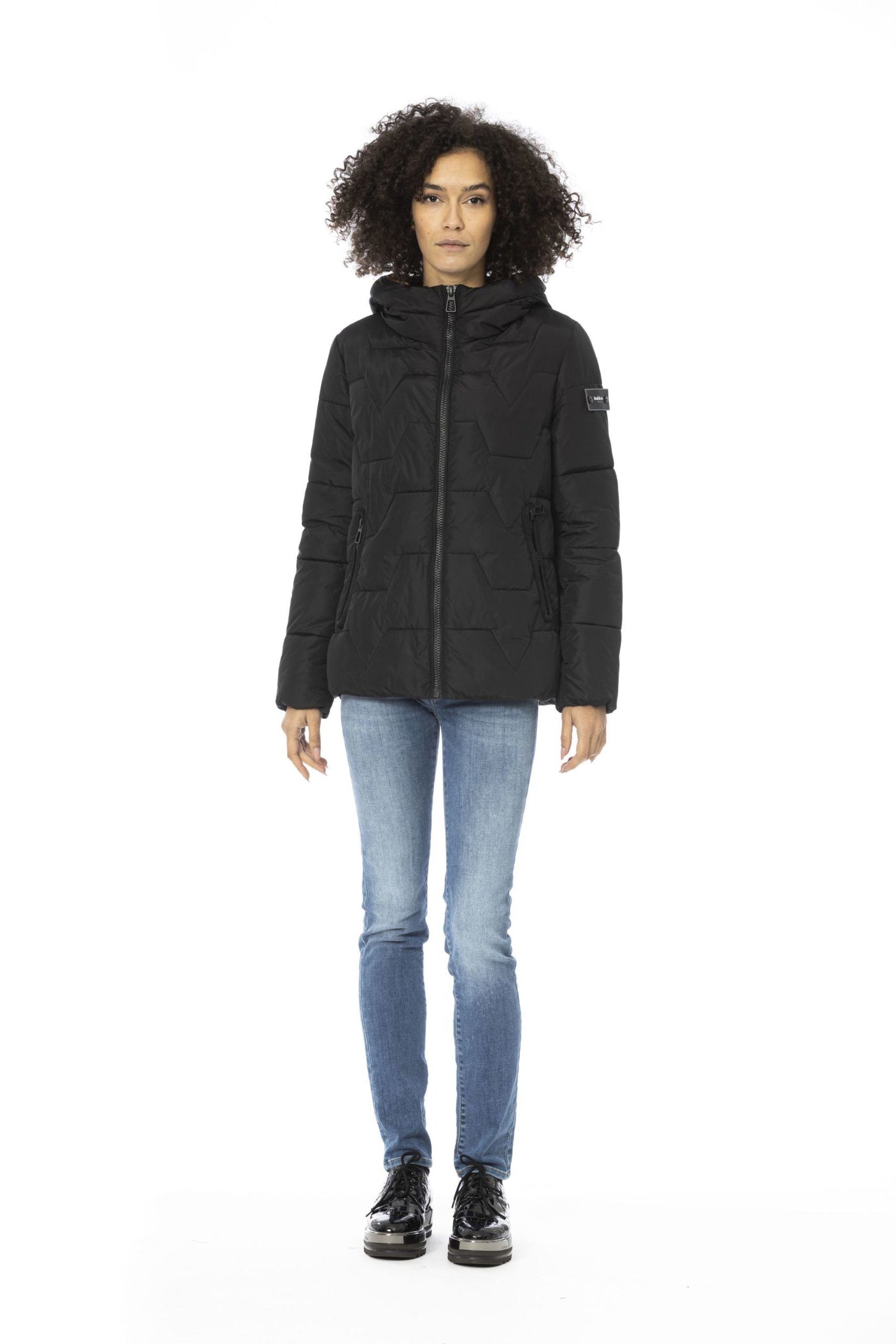 Baldinini Trend Black Polyester Women Jacket