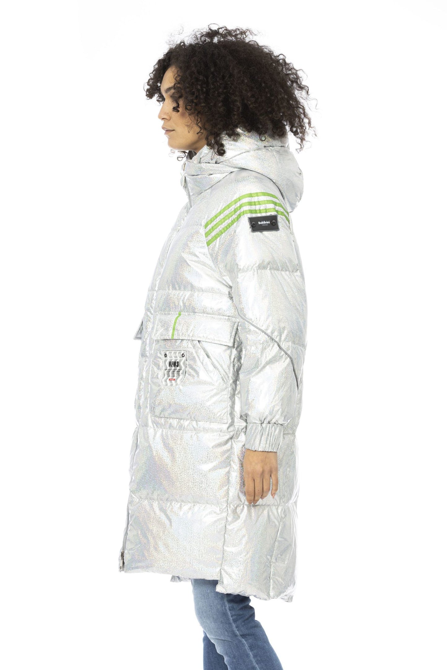 Baldinini Trend Silver Polyester Women Jacket