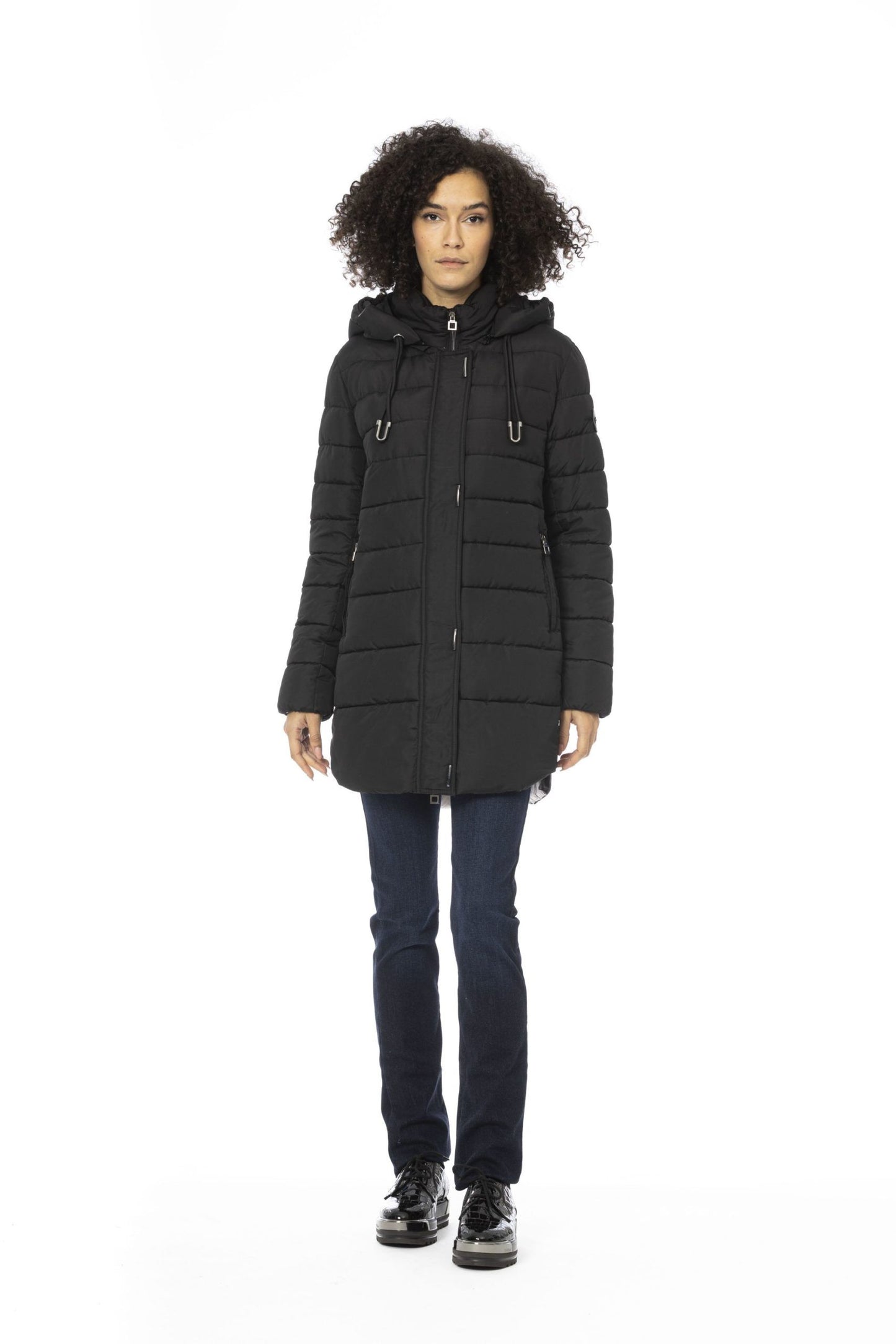 Baldinini Trend Black Polyester Women Jacket