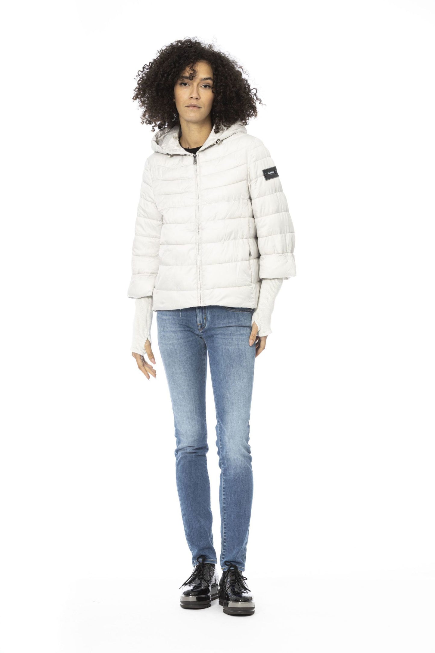 Baldinini Trend White Polyester Women Jacket