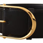 Dolce & Gabbana Elegant Oval Buckle Leather Belt