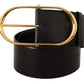 Dolce & Gabbana Elegant Oval Buckle Leather Belt