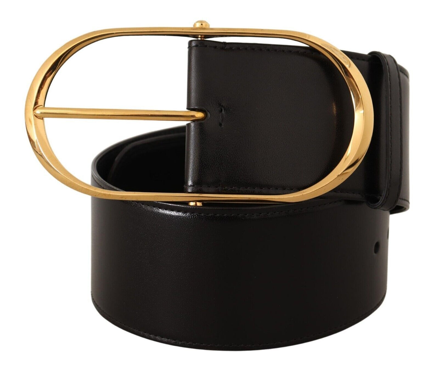 Dolce & Gabbana Elegant Oval Buckle Leather Belt