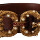 Dolce & Gabbana Elegant Python Leather Love Buckle Belt