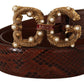 Dolce & Gabbana Elegant Python Leather Love Buckle Belt