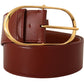 Dolce & Gabbana Elegant Leather Belt with Gold Buckle