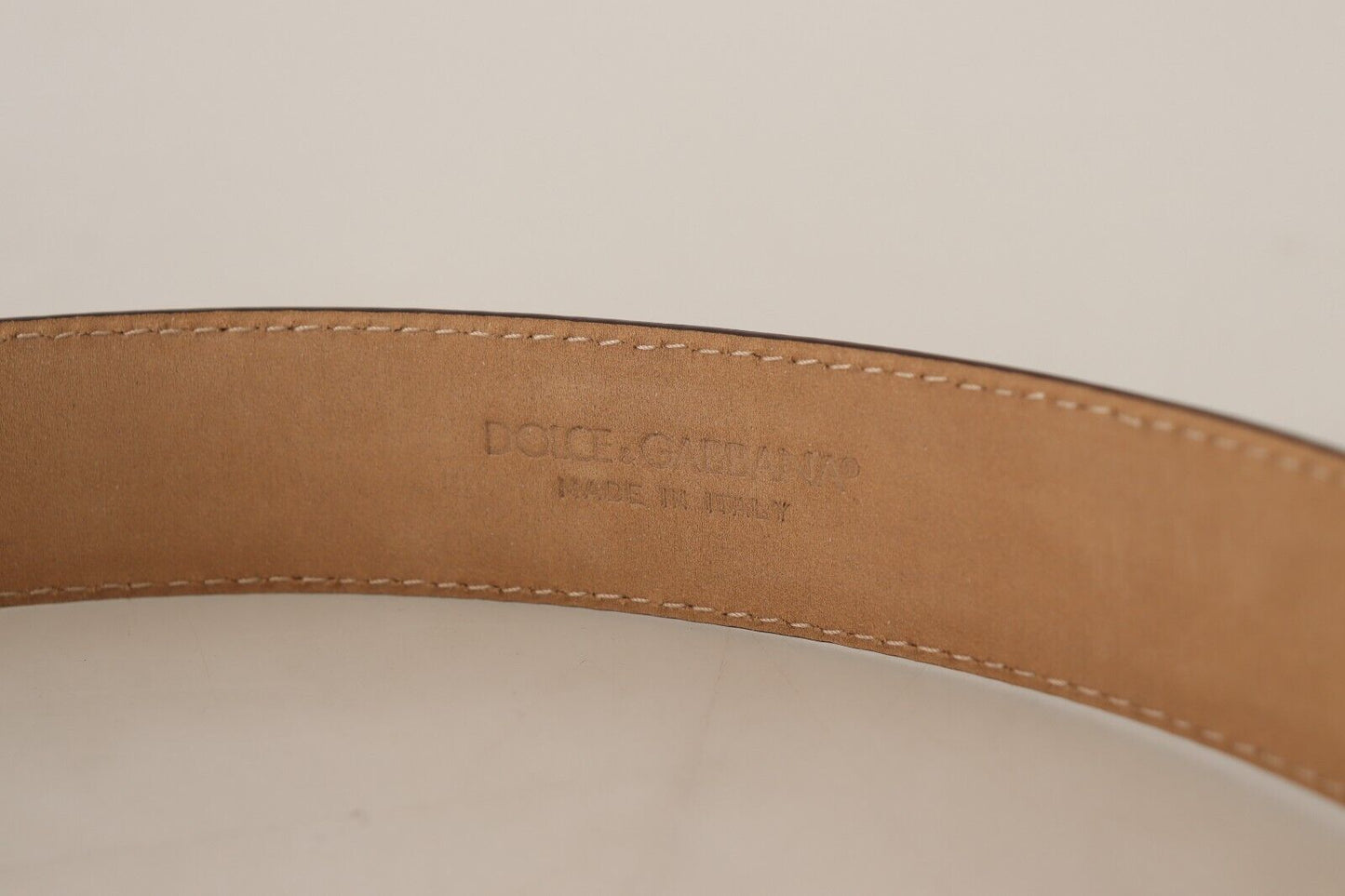 Dolce & Gabbana Elegant Bordeaux Leather Belt with Gold Buckle