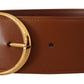 Dolce & Gabbana Elegant Gold Buckle Leather Belt