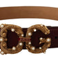 Dolce & Gabbana Elegant Bordeaux Leather Amore Belt