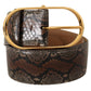 Dolce & Gabbana Elegant Brown Leather Belt with Gold Buckle