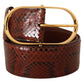 Dolce & Gabbana Elegant Python Snake Skin Leather Belt