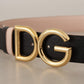 Dolce & Gabbana Elegant Dual-Tone Leather Belt with Gold Buckle