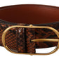 Dolce & Gabbana Elegant Leather Belt with Gold Buckle