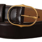 Dolce & Gabbana Elegant Gold Buckle Leather Belt