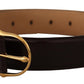 Dolce & Gabbana Elegant Gold Buckle Leather Belt