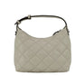 Tory Burch Willa Mini New Cream Quilted Leather Hobo Shoulder Handbag