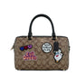 COACH Disney Villain Patches Signature Coated Canvas Rowan Satchel Bag